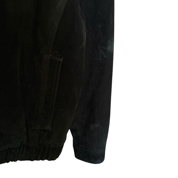 JOHN ASHFORD Men’s Suede Bomber Jacket Black - Picture 4 of 8